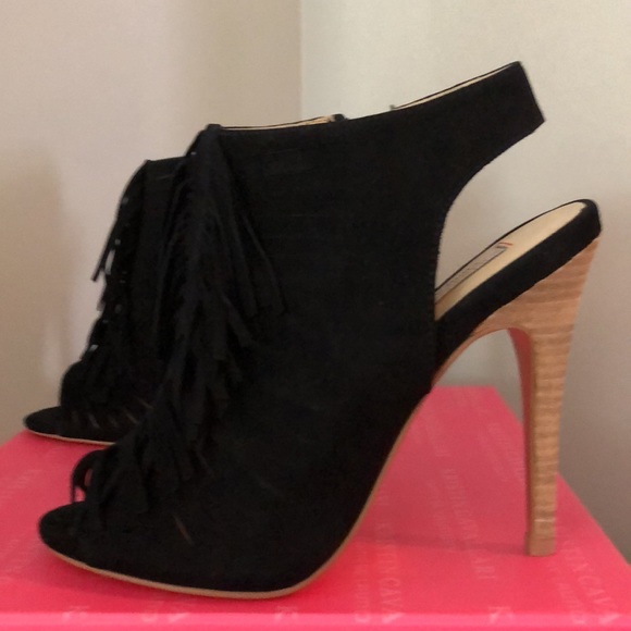 Kristin Cavallari x Chinese Laundry Lindy Kid Suede Black Heel Size 6.5 - Picture 2 of 11